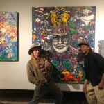 Eric Pflug and Brian Hewlett at Scramble Campbell Art Show in Denver